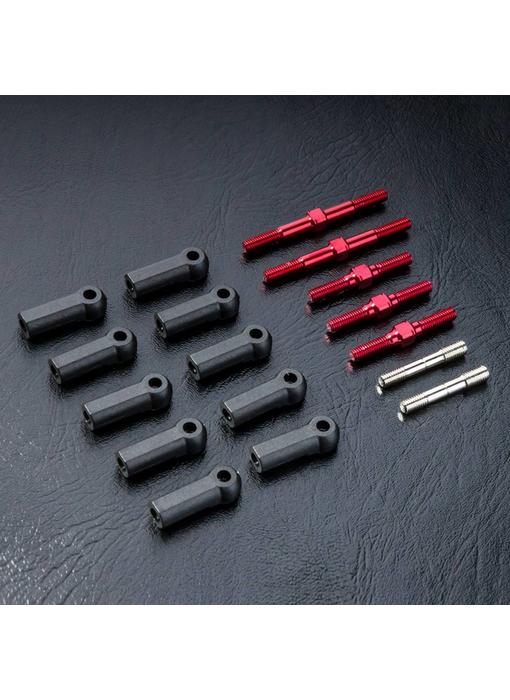 MST XXX-D S Turnbuckle Shaft Set / Red