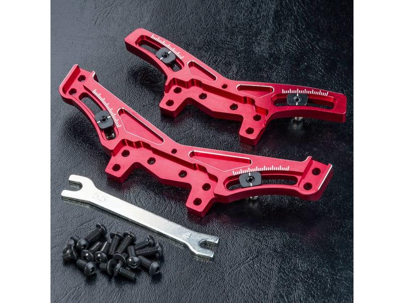 MST XXX Aluminium Quick Adjustable Damper Stay Set / Color: Red