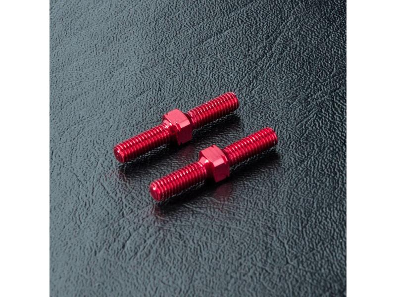 MST Aluminium Reinforced Turnbuckle φ3mm x 20mm (2pcs) / Color: Red