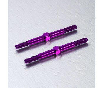 MST Alum. Reinf. Turnbuckle φ3x40mm (2) / Purple - DISCONTINUED