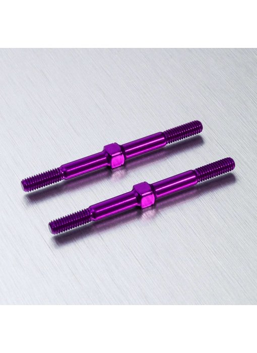MST Alum. Reinf. Turnbuckle φ3x40mm (2) / Purple - DISCONTINUED