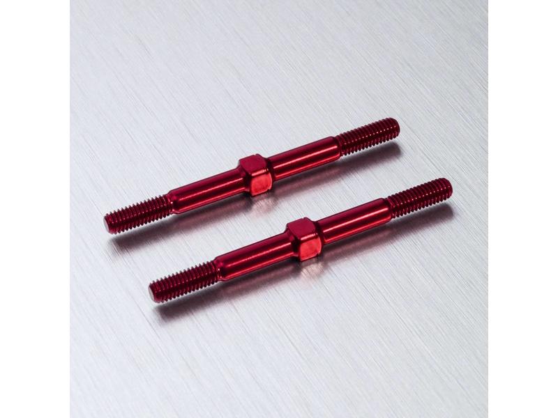 MST Aluminium Reinforced Turnbuckle φ3mm x 40mm (2pcs) / Color: Red