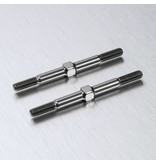 MST Aluminium Reinforced Turnbuckle φ3mm x 40mm (2pcs) / Color: Silver