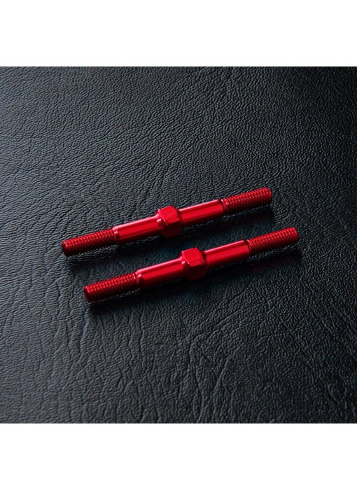 MST Alum. Reinf. Turnbuckle φ3x36mm (2) / Red - DISCONTINUED