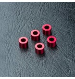 MST Aluminium Spacer φ3.0mm x φ5.5mm x 4.0mm (5pcs) / Color: Red