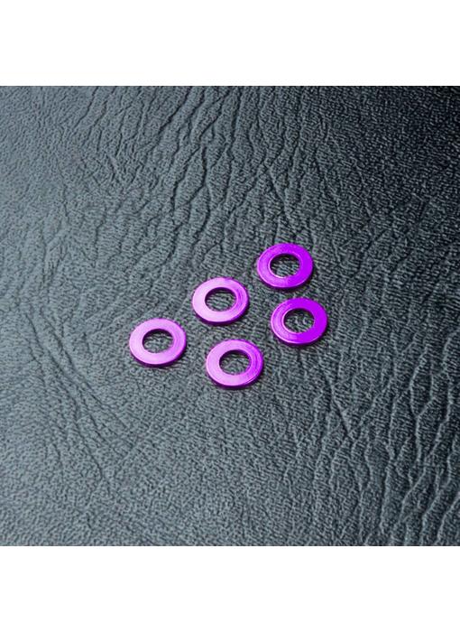 MST Alum. Spacer φ3.0xφ5.5x0.5mm (5) / Purple - DISCONTINUED