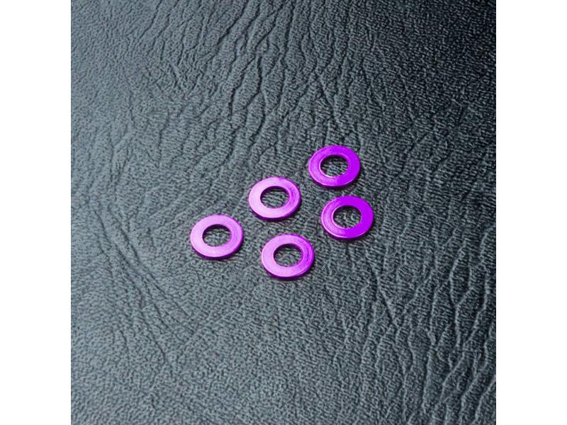 MST Aluminium Spacer φ3.0mm x φ5.5mm x 0.5mm (5pcs) / Color: Purple - DISCONTINUED