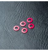 MST Aluminium Spacer φ3.0mm x φ5.5mm x 0.5mm (5pcs) / Color: Red