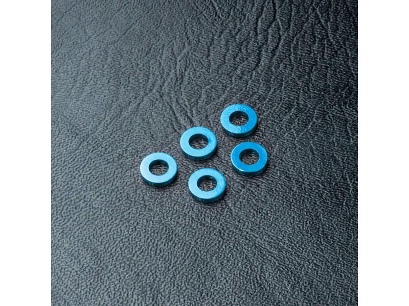 MST Aluminium Spacer φ3.0mm x φ5.5mm x 1.0mm (5pcs) / Color: Blue