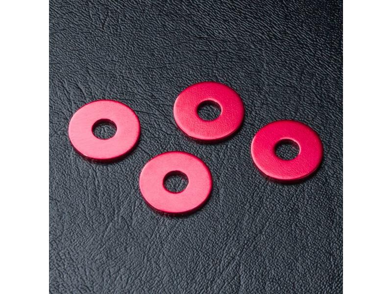 MST Wheel Hub Spacer 1.0mm (4pcs) / Color: Red