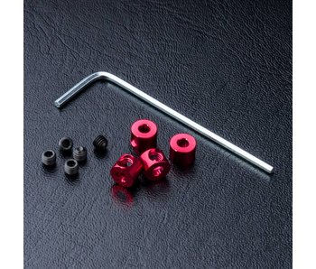 MST Alum. Stabilizer Rod Stopper (4) / Red