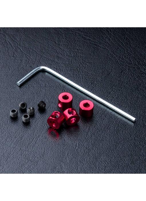 MST Alum. Stabilizer Rod Stopper (4) / Red