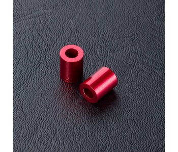 MST Alum. Spacer φ3.0xφ5.5x7.0mm (2) / Red