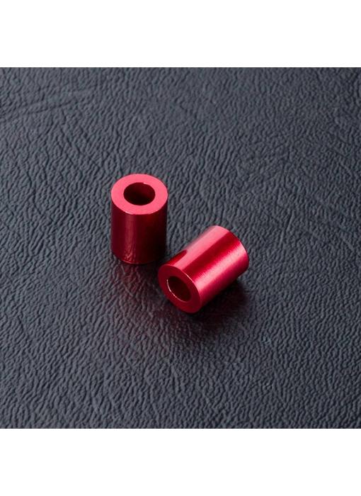 MST Alum. Spacer φ3.0xφ5.5x7.0mm (2) / Red