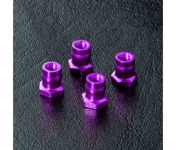 MST Alum. Ball Connector Nut φ4.8mm (4) / Purple - DISCONTINUED