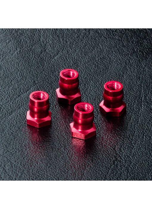 MST Alum. Ball Connector Nut φ4.8mm (4) / Red