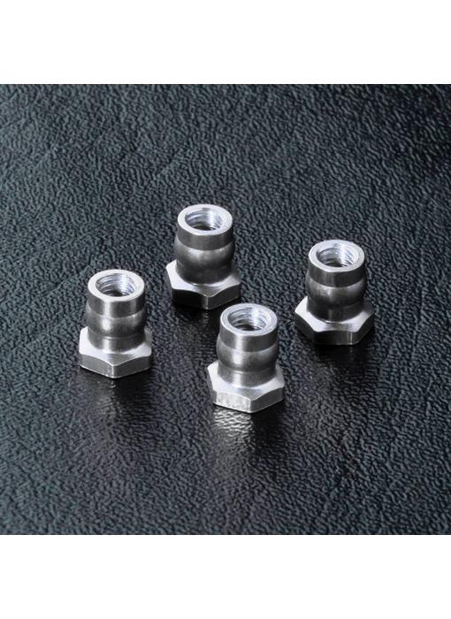 MST Alum. Ball Connector Nut φ4.8mm (4) / Silver