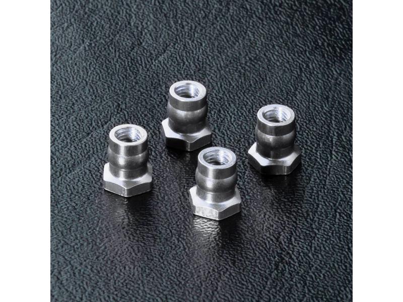 MST Aluminium Ball Connector Nut φ4.8mm (4pcs) / Color: Silver