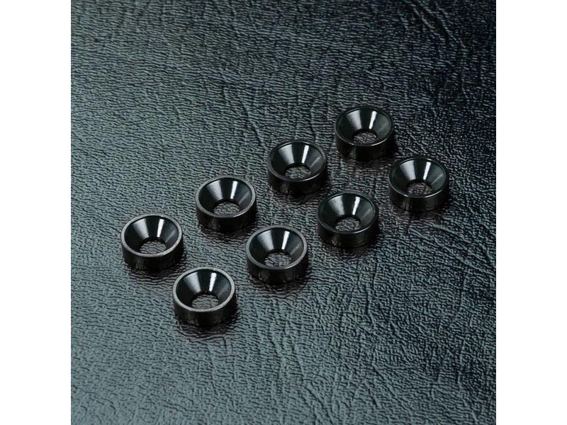 MST Aluminium Countersunk Spacer M3 (8pcs) / Color: Black