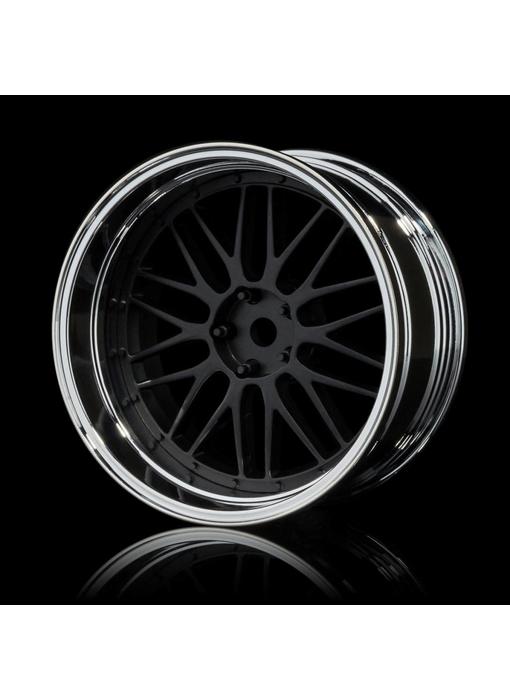 MST LM Wheel Set - Adj. Offset (4) / Flat Black-Silver