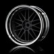 LM Wheel Set - Adj. Offset (4) / Flat Black-Silver
