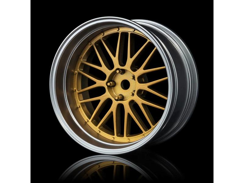 MST LM Wheel Set - Adjustable Offset (4pcs) / Color: Gold - Flat Silver