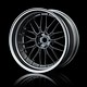 LM Wheel Set - Adj. Offset (4) / Silver Black-Flat Silver