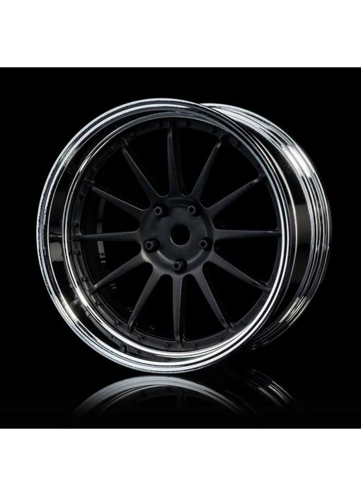 MST 21 Wheel Set - Adj. Offset (4) / Flat Black-Silver