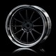 21 Wheel Set - Adj. Offset (4) / Flat Black-Silver