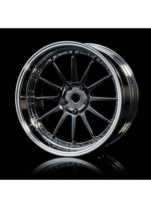 MST 21 Wheel Set - Adj. Offset (4) / Silver Black-Silver