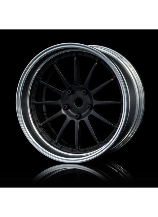 MST 21 Wheel Set - Adj. Offset (4) / Flat Black-Flat Silver