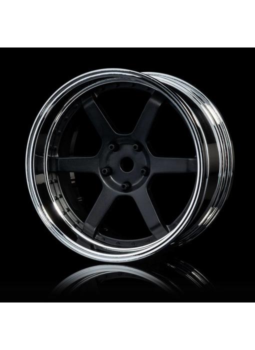 MST 106 Wheel Set - Adj. Offset (4) / Flat Black-Silver