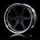 106 Wheel Set - Adj. Offset (4) / Flat Black-Silver