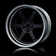 106 Wheel Set - Adj. Offset (4) / Flat Black-Flat Silver