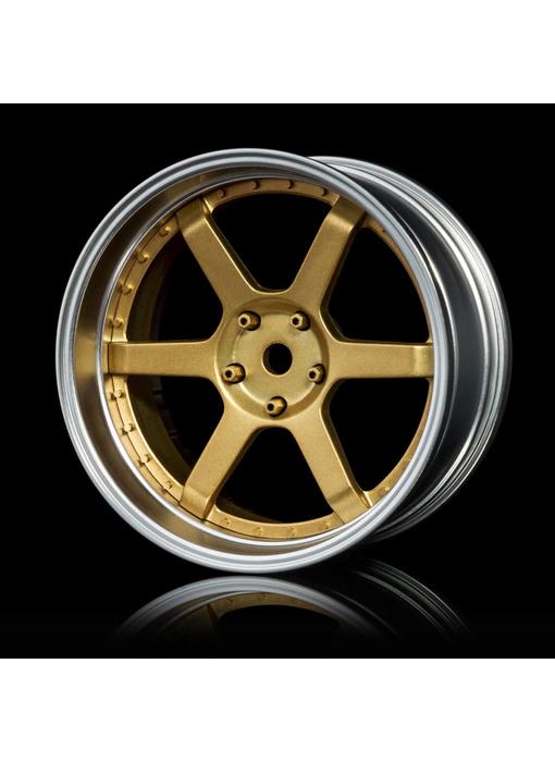 MST 106 Wheel Set - Adj. Offset (4) / Gold-Flat Silver - DISCONTINUED