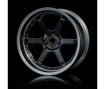 MST 106 Wheel Set - Adj. Offset (4) / Silver Black-Flat Silver