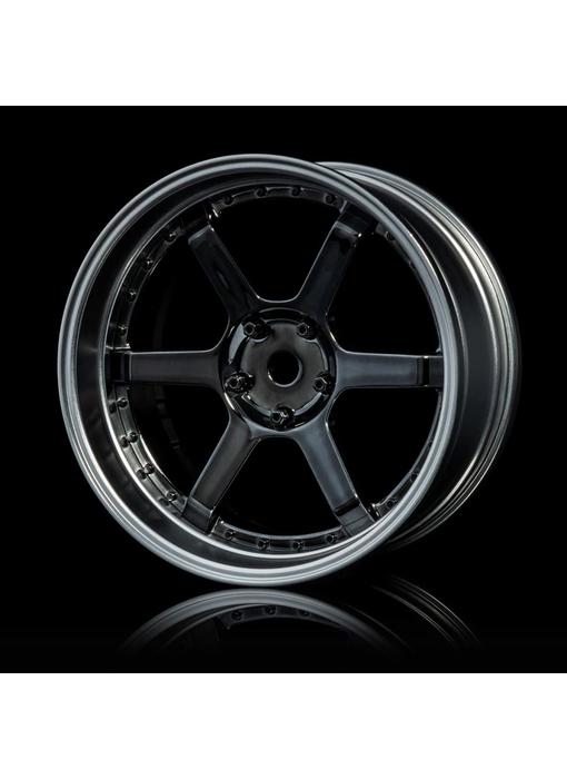 MST 106 Wheel Set - Adj. Offset (4) / Silver Black-Flat Silver