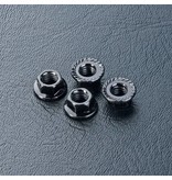 MST Wheel Nut M4 (4pcs) / Color: Black