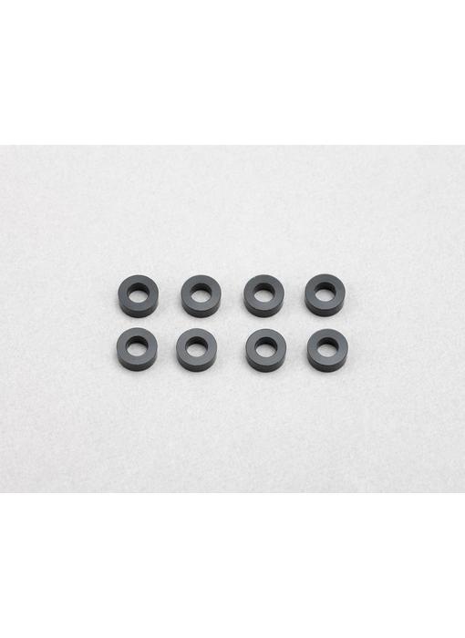 Yokomo Aluminium Shim φ3.0mm x φ6.0mm x 2.5mm - Black (8pcs)