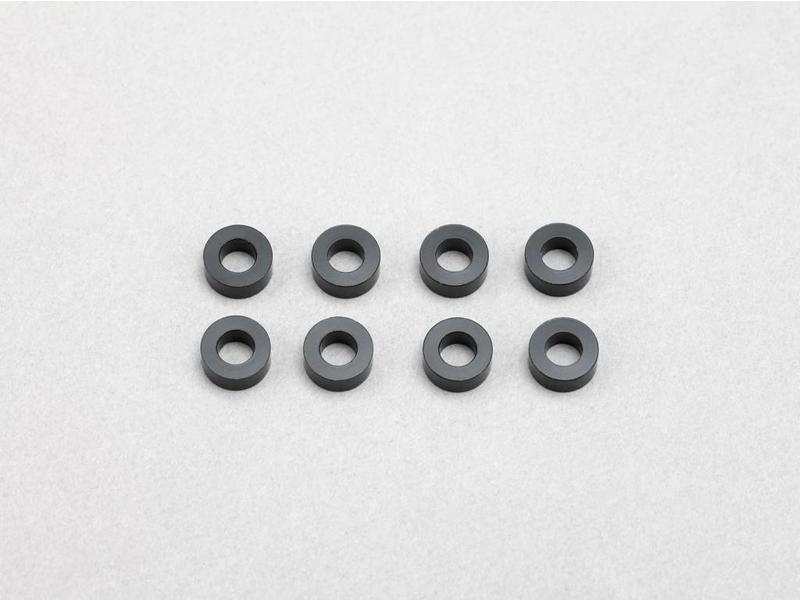 Yokomo ZC-A3625BA - Aluminium Shim φ3.0mm x φ6.0mm x 2.5mm - Black (8pcs)