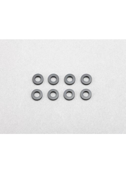 Yokomo Aluminium Shim φ3.0mm x φ6.0mm x 1.5mm - Black (8pcs)