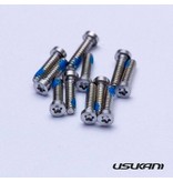 Usukani US88139 - Extreme Exquisite Replica Screw for 1/10 Bodyshell + Tool - Silver (50pcs)