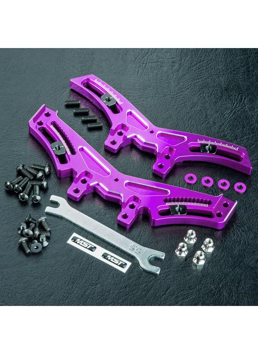 MST RMX Alum. Quick Adj. Damper Stay Set / Purple - DISCONTINUED