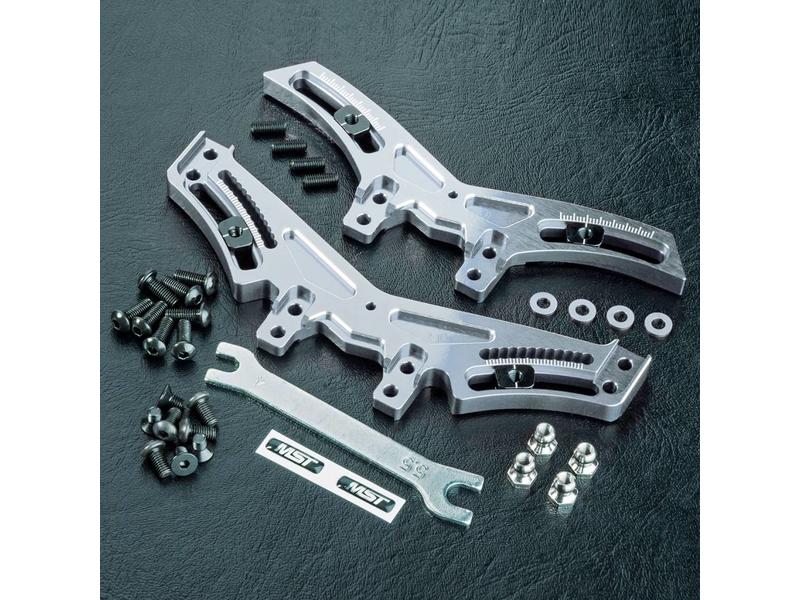 MST RMX Aluminium Quick Adjustable Damper Stay Set / Color: Silver - DISCONTINUED