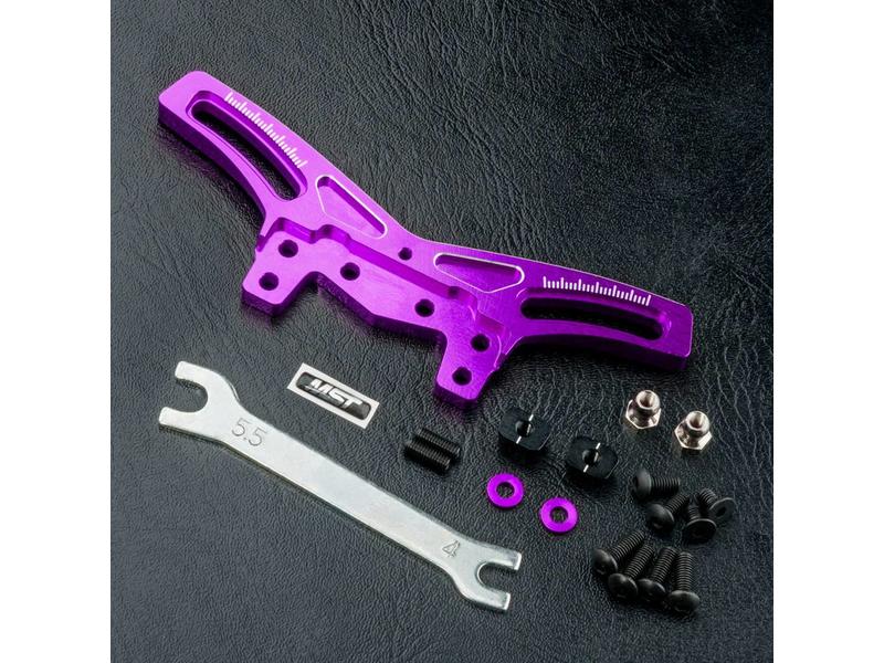 MST XXX Aluminium Front Quick Adjustable Damper Stay / Color: Purple