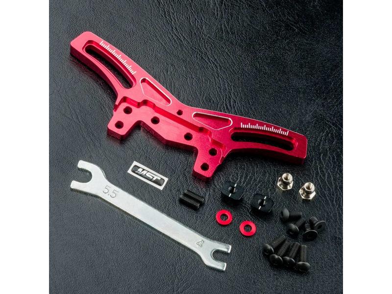 MST XXX Aluminium Front Quick Adjustable Damper Stay / Color: Red