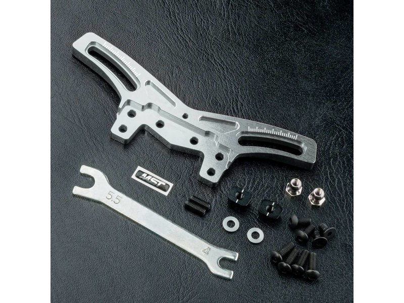 MST XXX Aluminium Front Quick Adjustable Damper Stay / Color: Silver