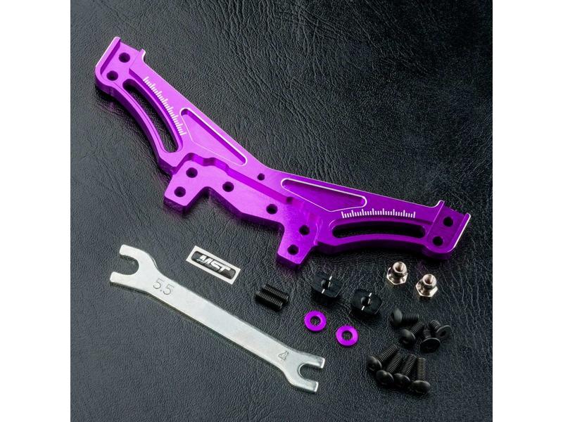 MST XXX Aluminium Rear Quick Adjustable Damper Stay / Color: Purple