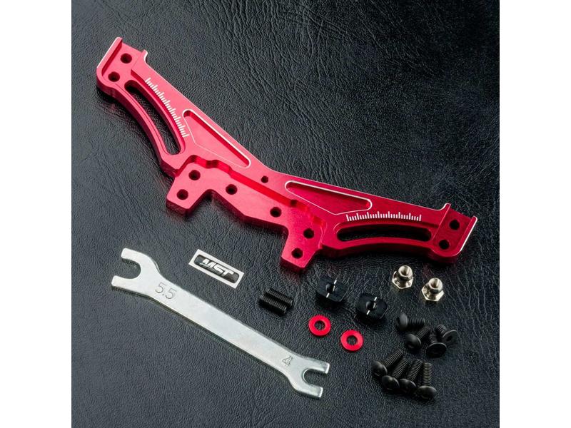 MST XXX Aluminium Rear Quick Adjustable Damper Stay / Color: Red