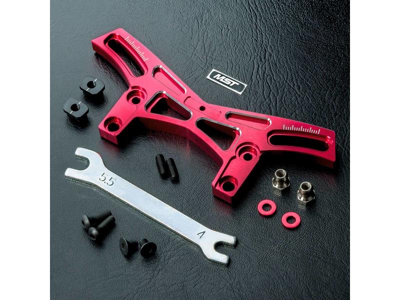 MST MS-01D Aluminium Front Quick Adjustable Damper Stay / Color: Red
